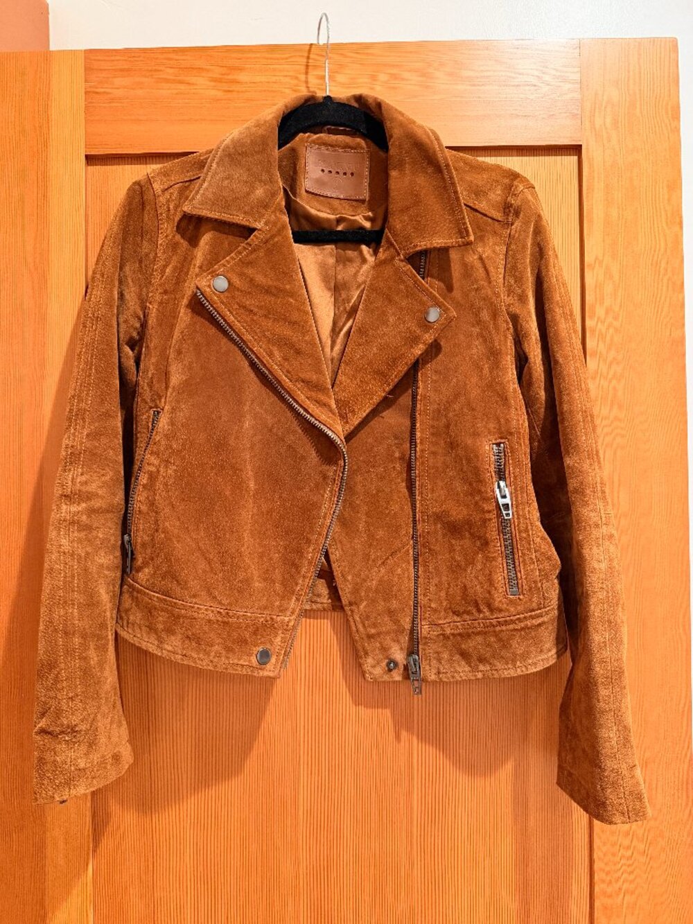 Blank NYC Brown Leather Suede Jacket - women's small